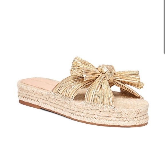 Loeffler Randall Shoes - Loeffler Randall Juniper Pleated Knot Espadrille Slip-On Sandals Size 38 7 7 1/2